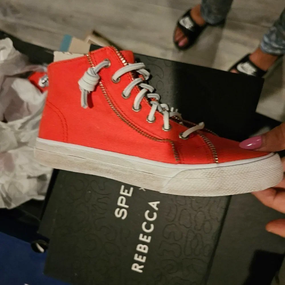 Sperry X Rebecca Minkoff Women High-Top Limited Edition Lace-Up Sneaker Size 5.5